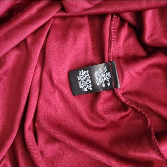 Lulu's Divine Evening Burgundy Lace Chiffon Maxi Dress Sz M Formal Wedding Party - Picture 10 of 16